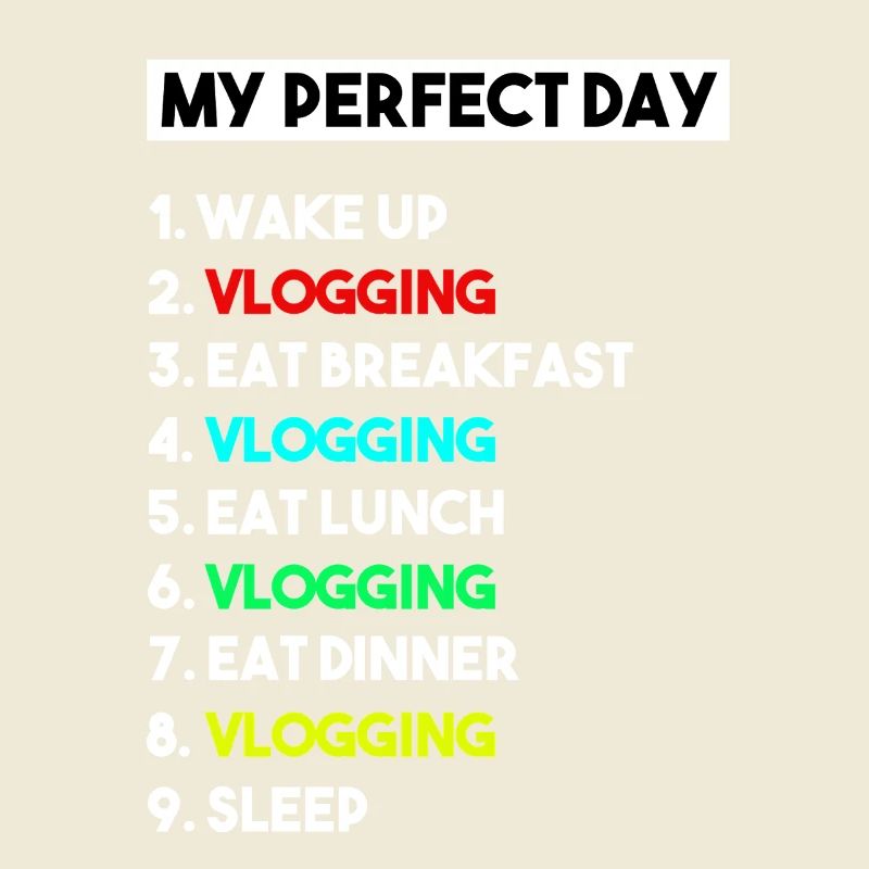 Mein perfekter Tag Vlogging-Zeitplan – Creator-Kunst