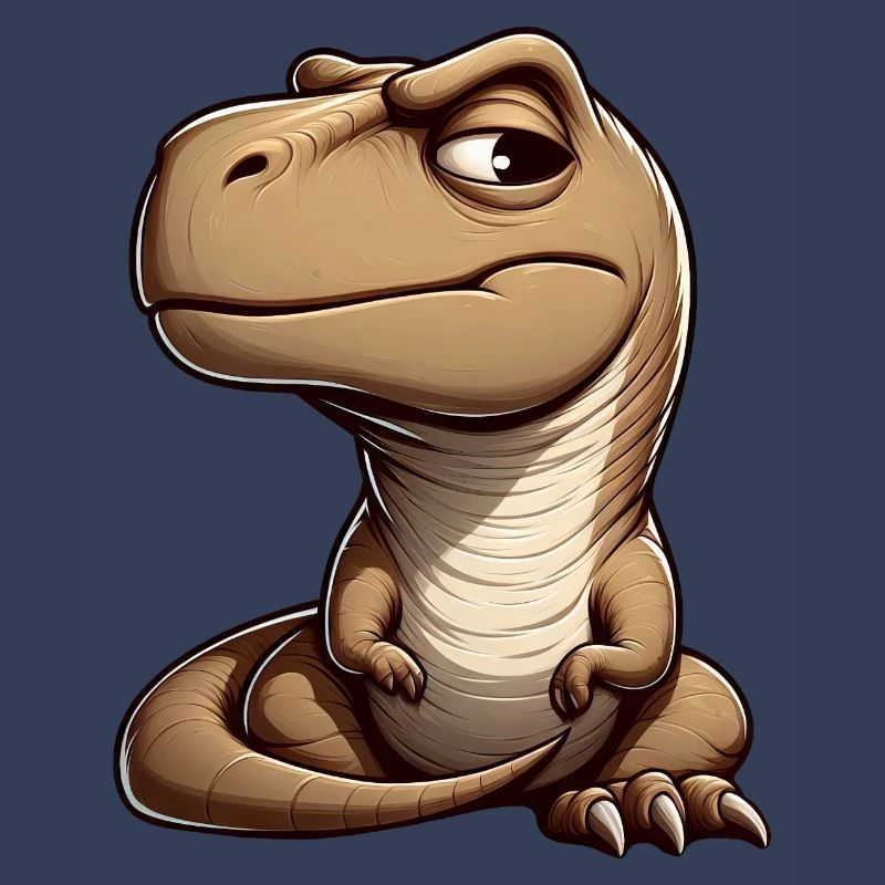 Skeptical curious T-Rex dinosaur