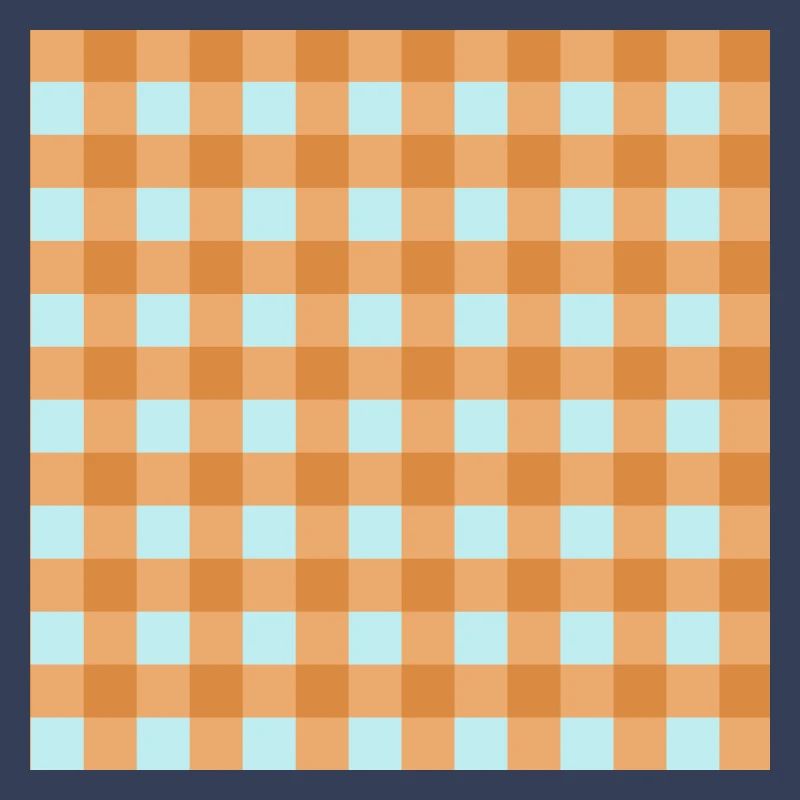 Retro 70's Buffalo Plaid Pattern in turquoise
