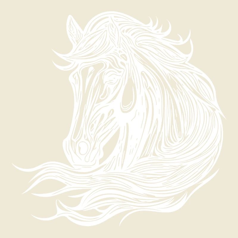 Pretty mares portrait with mane in the wind