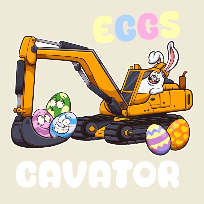 Eggscavator Easter Pun