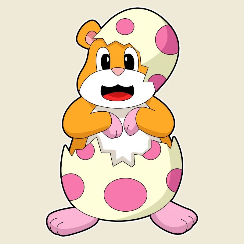 Hamster eggshell egg