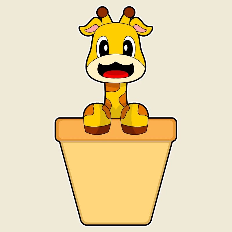 Cornet de crème glacée girafe