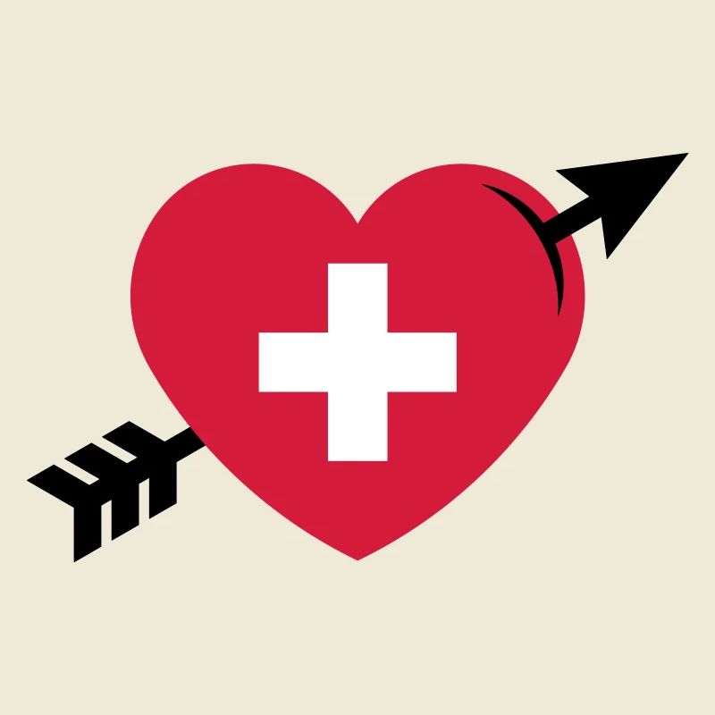 Herz Mit Schweizerkreuz Und Pfeil (Schweiz / 3C)