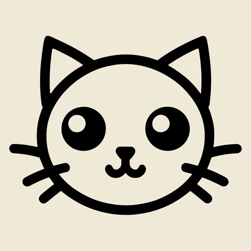 Tête de chat mignon Chat mignon