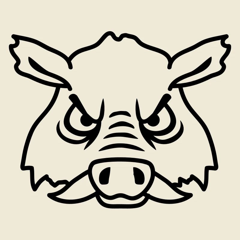Evil Wild Boar Wild Boar Comic Pig