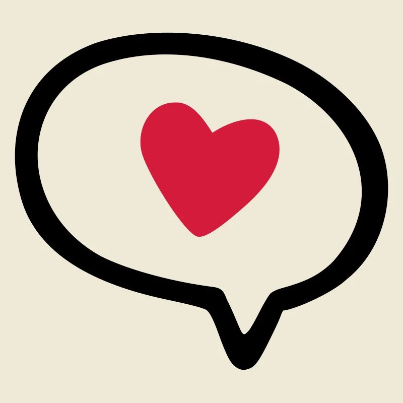 Speech bubble with heart