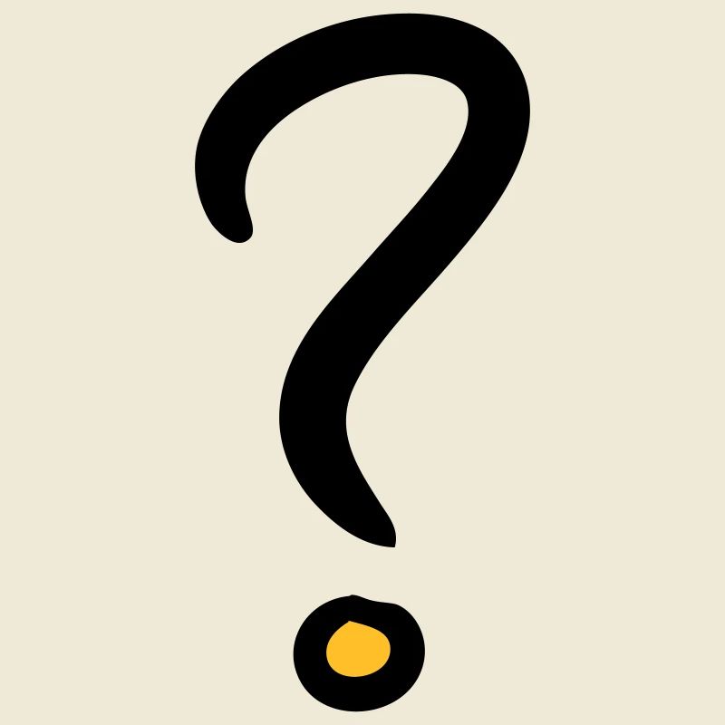 Symbole de point d’interrogation, dessin vectoriel de ponctuation