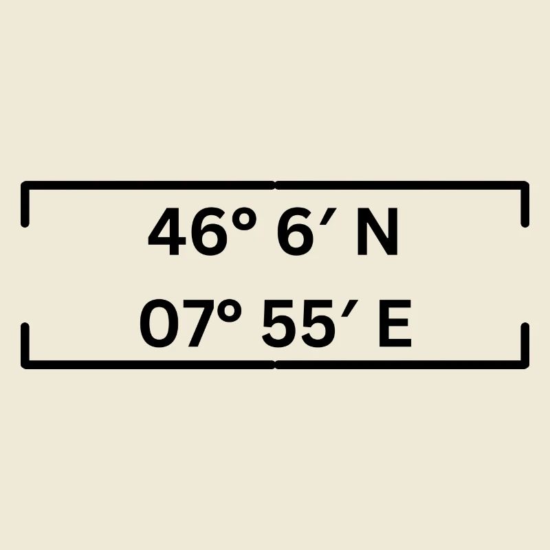 Coordinates Saas-Fee Minimalist