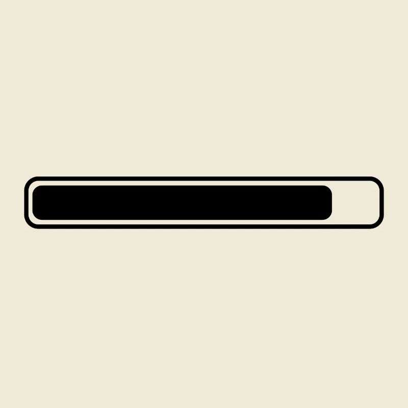 Loading bar rounded throughout almost full