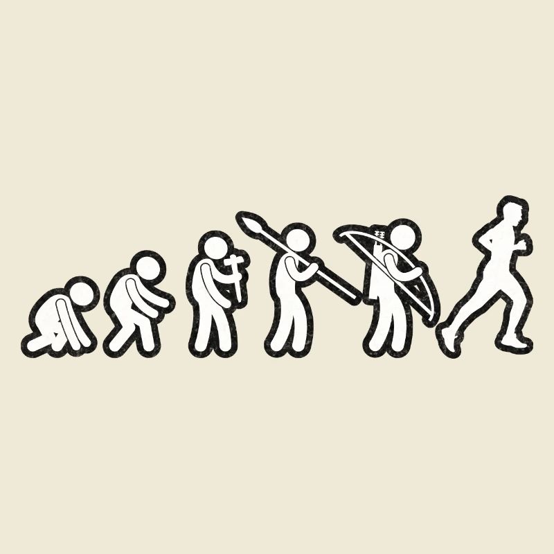 Evolution Running White Grunge