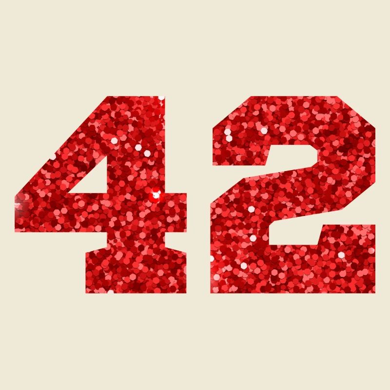Nummer 42 Roter Glitzer - 42. Jubiläum