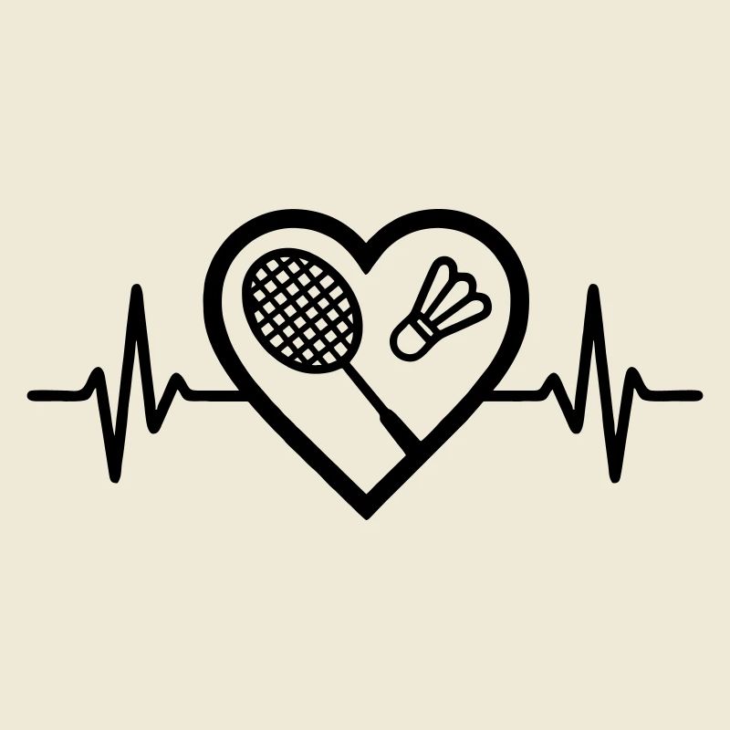 Herz + Badminton – Badminton Leidenschaft