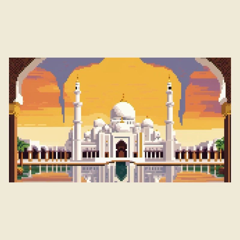 Grande mosquée Sheikh Zayed, Abu Dhabi, Émirats arabes unis, Pixel A