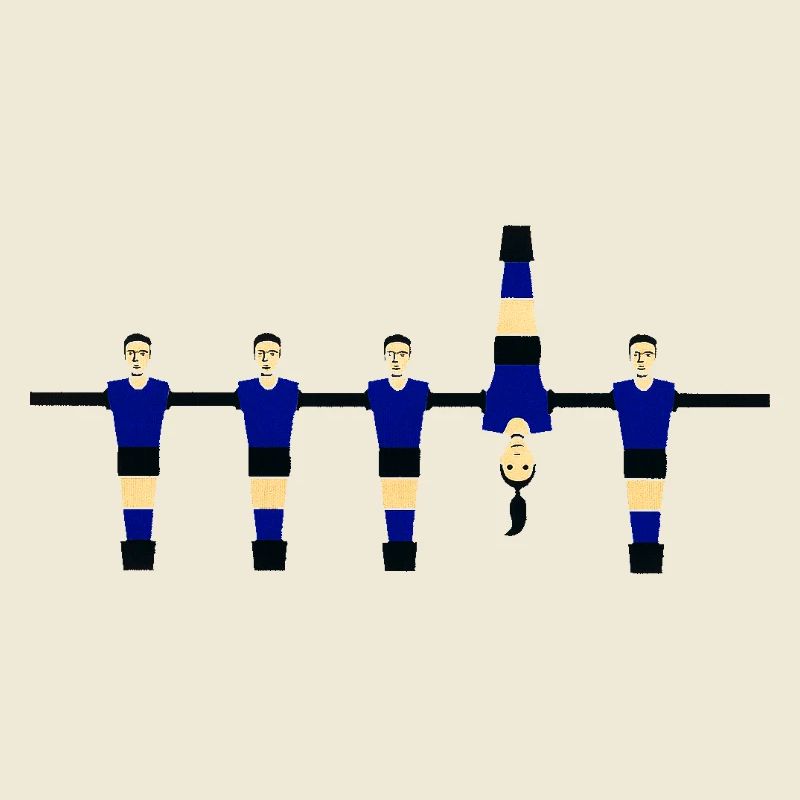 Stylized Blue Figures
