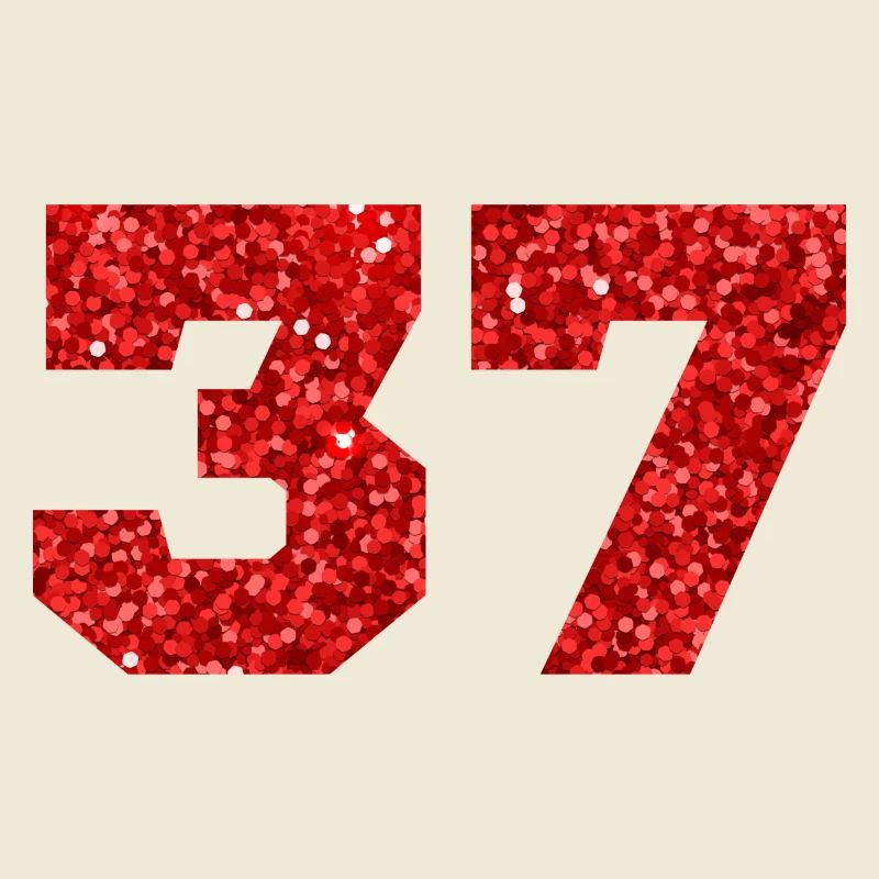 Nummer 37 Roter Glitzer - 37. Jubiläum