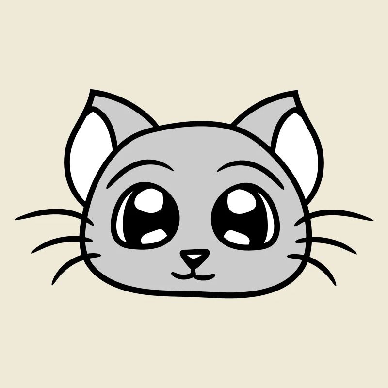 Cute Cat Looks Happy Smiling Kitten Fun
