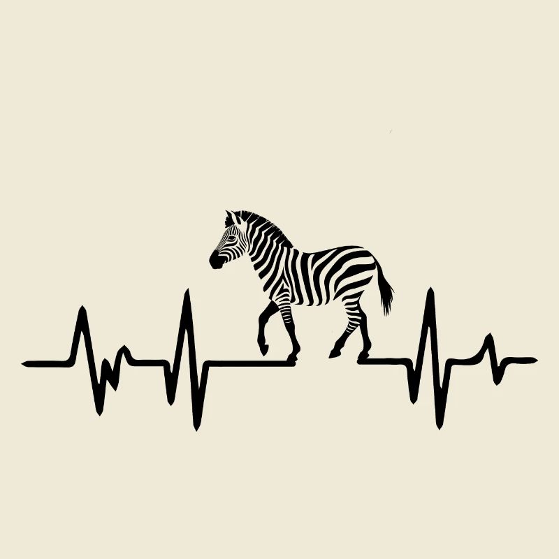 Zebra Heartbeat Pulse Heart