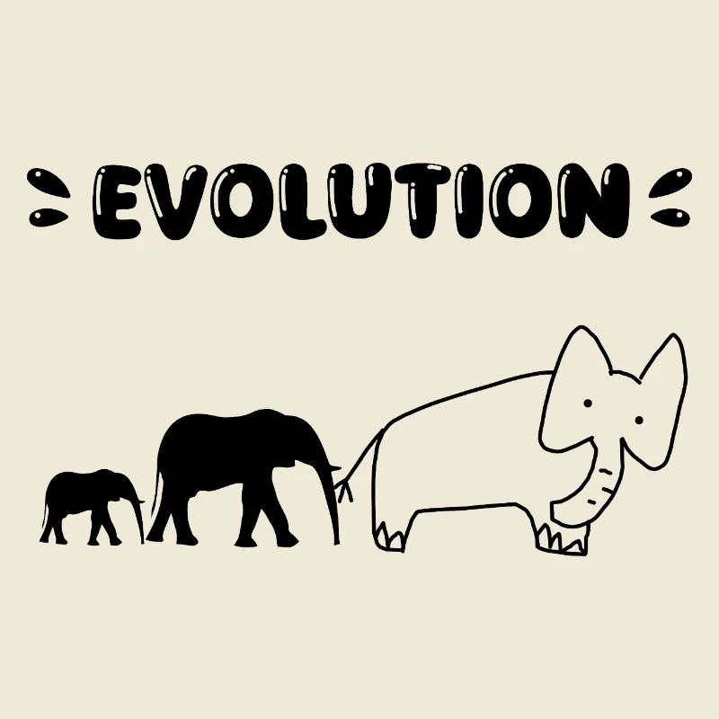 Elephant Evolution – Drôles d’étapes de l’évolution.