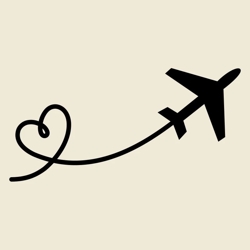 Flugzeug mit Herz