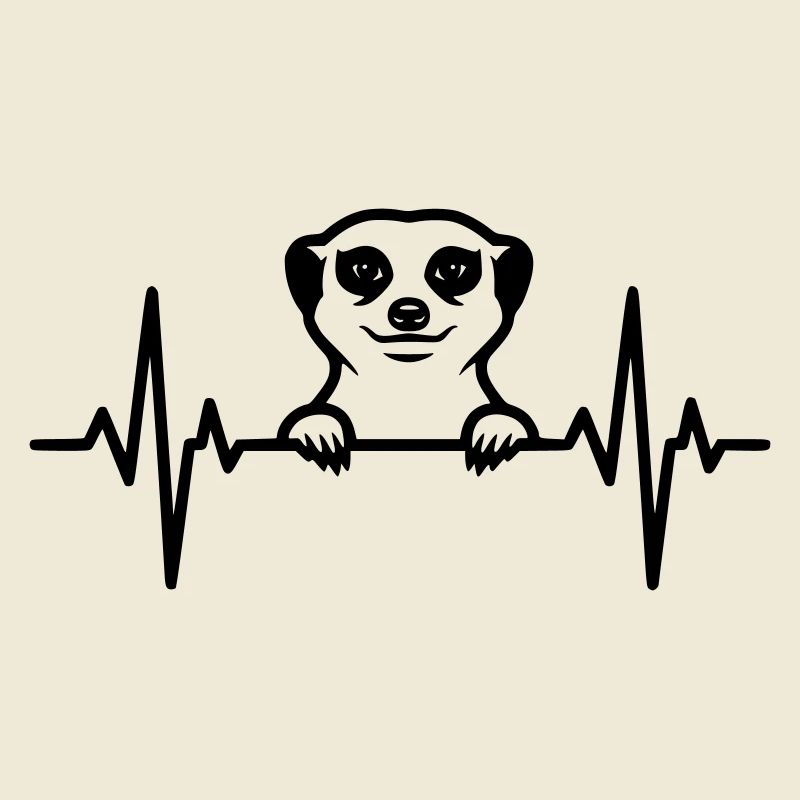 Erdmännchen Herzschlag Illustration