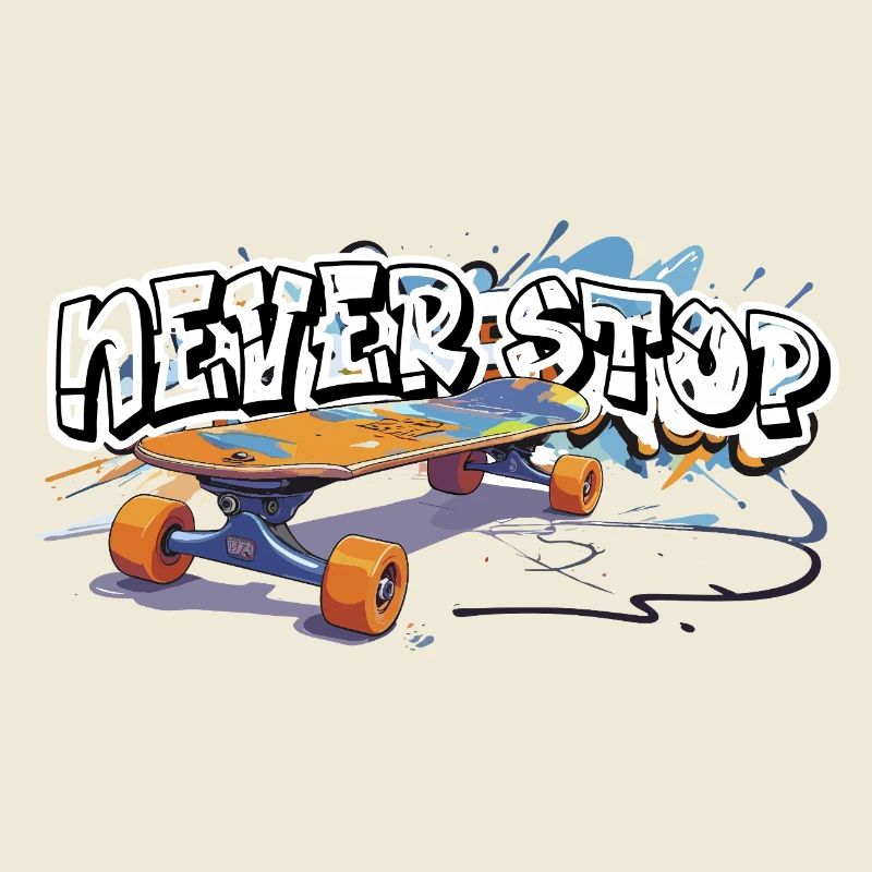 Farbiger Skateboard Graffiti Design