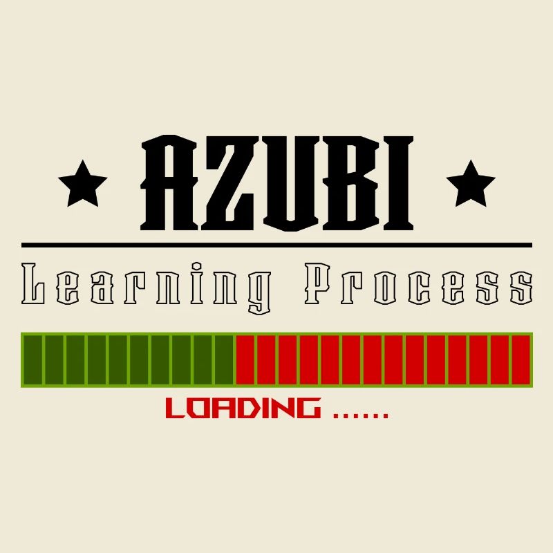 AZUBI learning process loading white tshirt