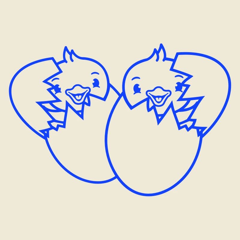 2 Birds Two Chicks Egg Hatch Born Eggshell