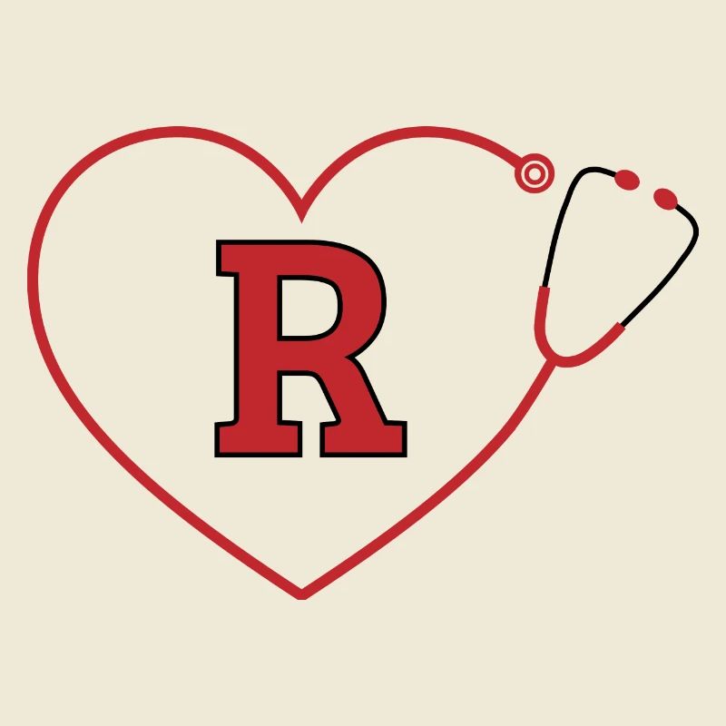 Letter r stethoscope