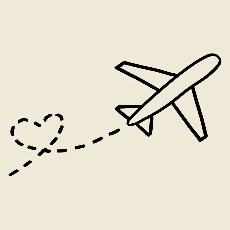 Herz und Flugzeug