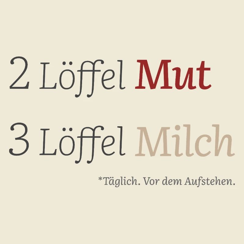 2 Löffel Mut 3 Löffel Milch – Mutmacherdesign