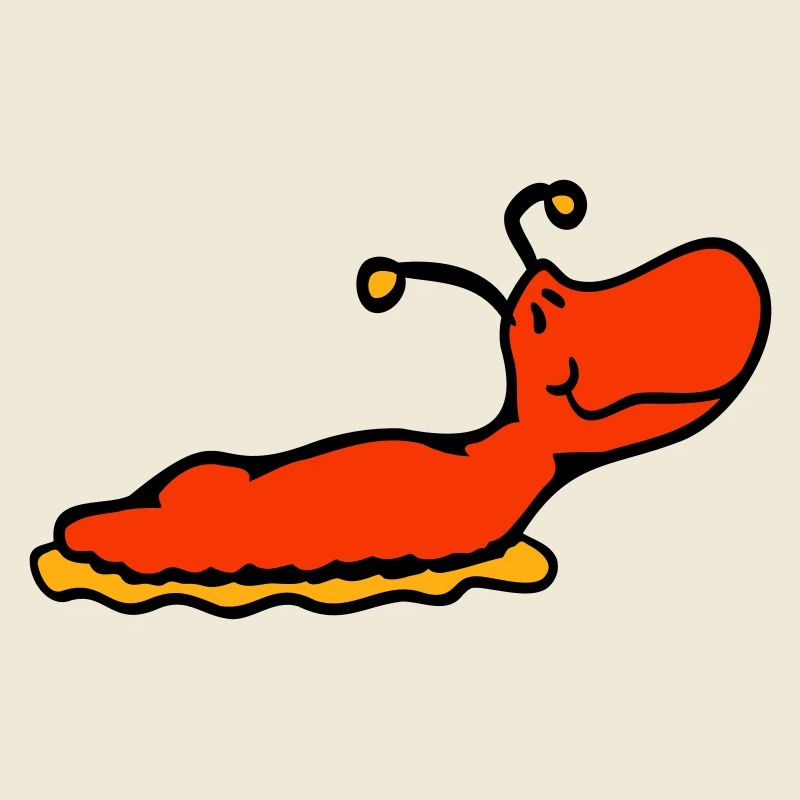 Slug snail without shell smiles