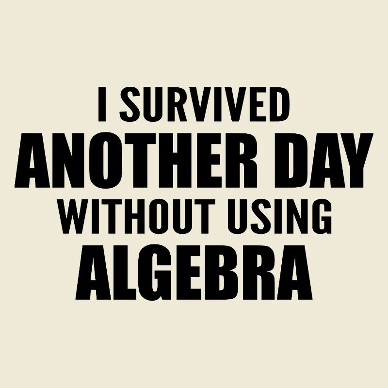 I survived without doing algebra today