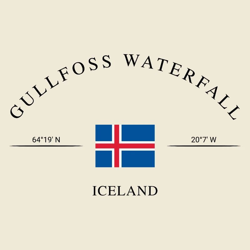 Île de Gullfoss – Souvenir et cadeau de vacances