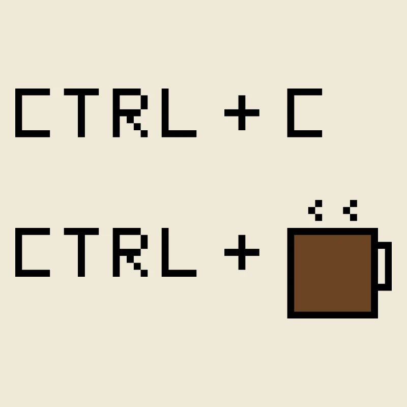 CTRL+C Édition Café - Humour rétro de bureau