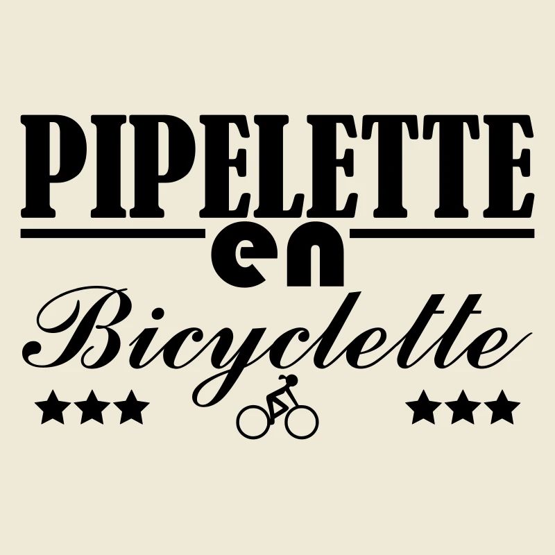 Pipelette on a bicycle
