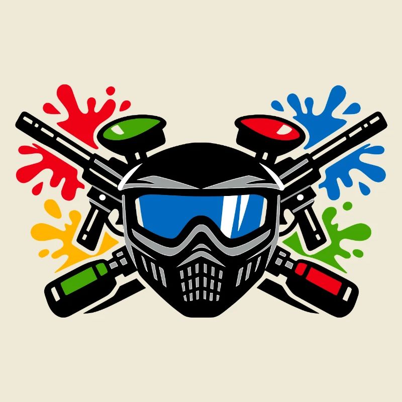 Casque graffiti avec éclaboussures de peinture