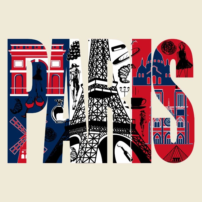 Collage Paris Eiffeltour