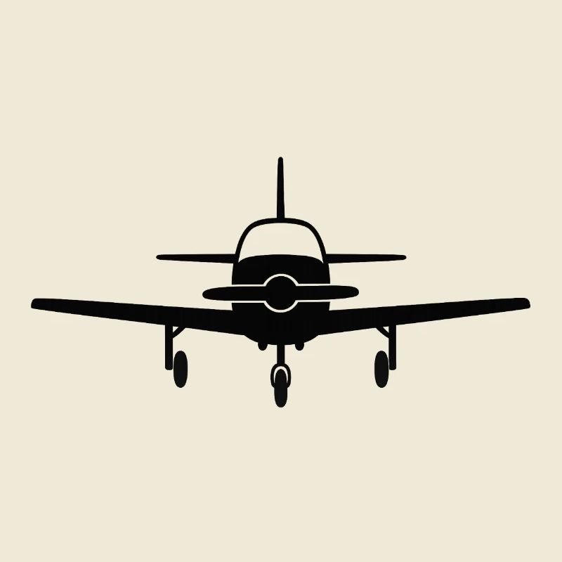 Frontale Flugzeug Silhouette
