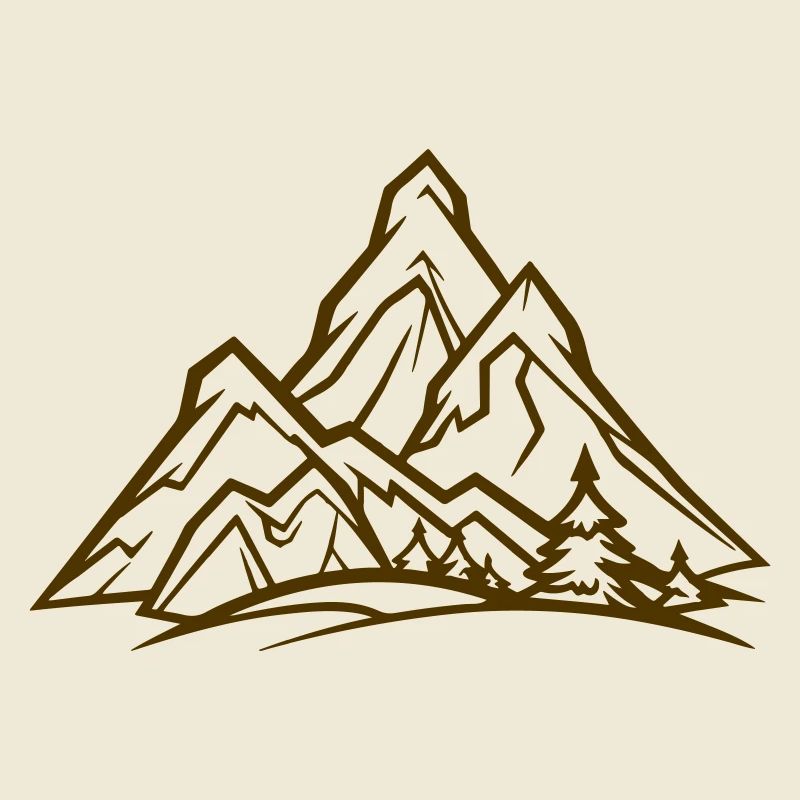 Mountain Forest Silhouette