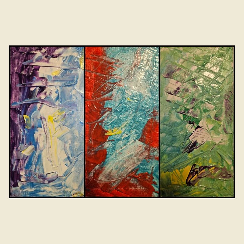 Flux de couleur triptyque