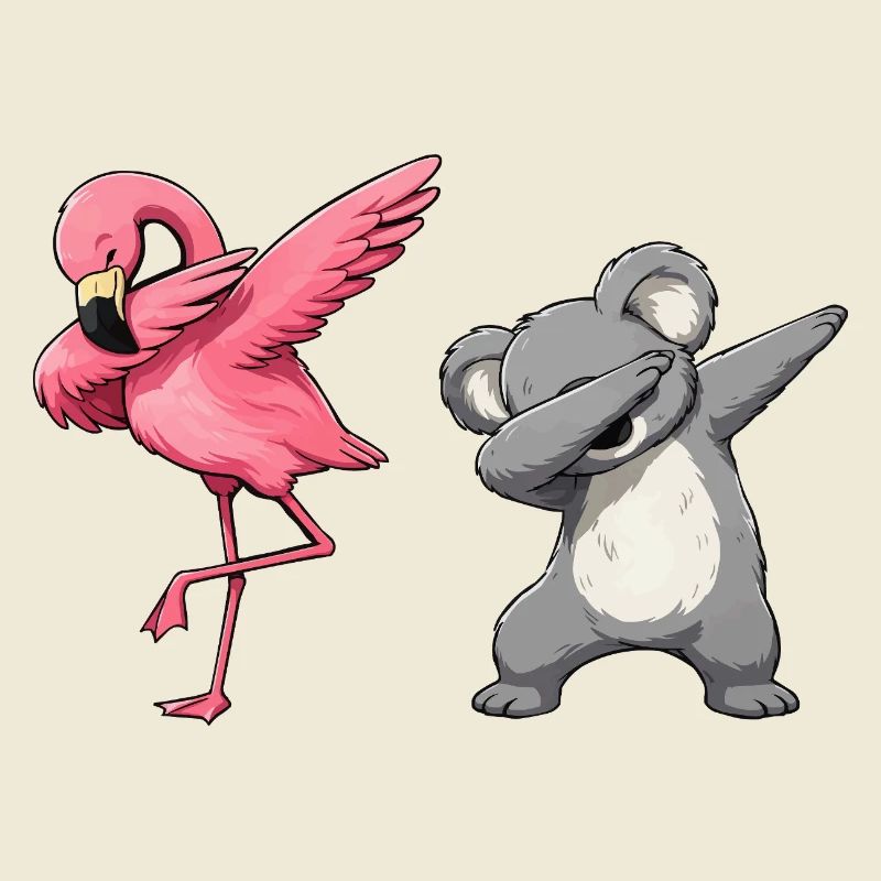 Flamingo Koala Dab Duo