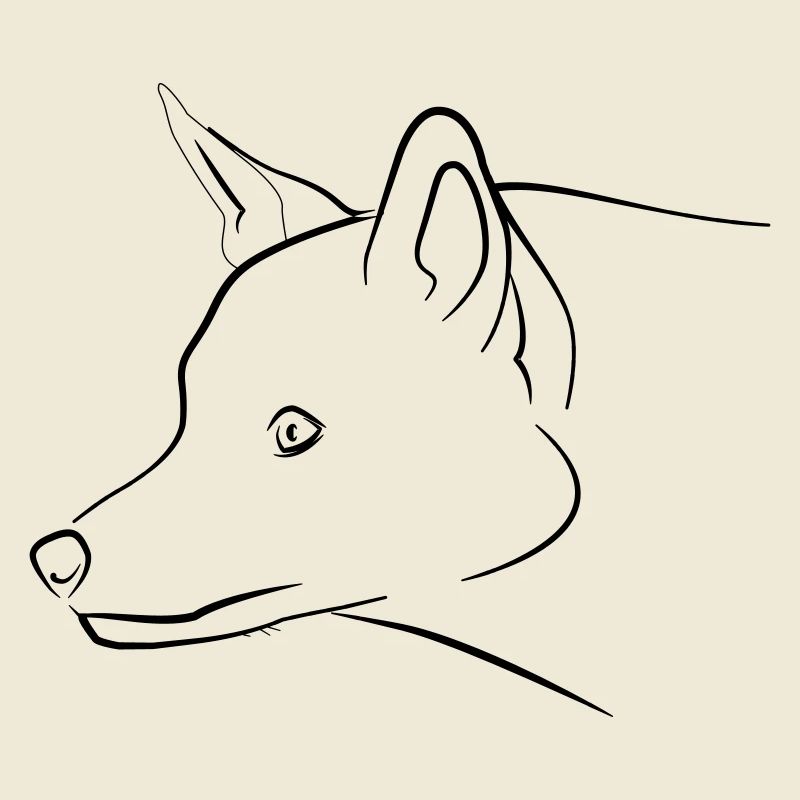 Fuchs Grafik schwarz