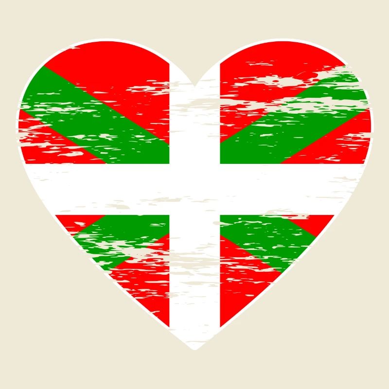 Drapeau basque coeur utilisé