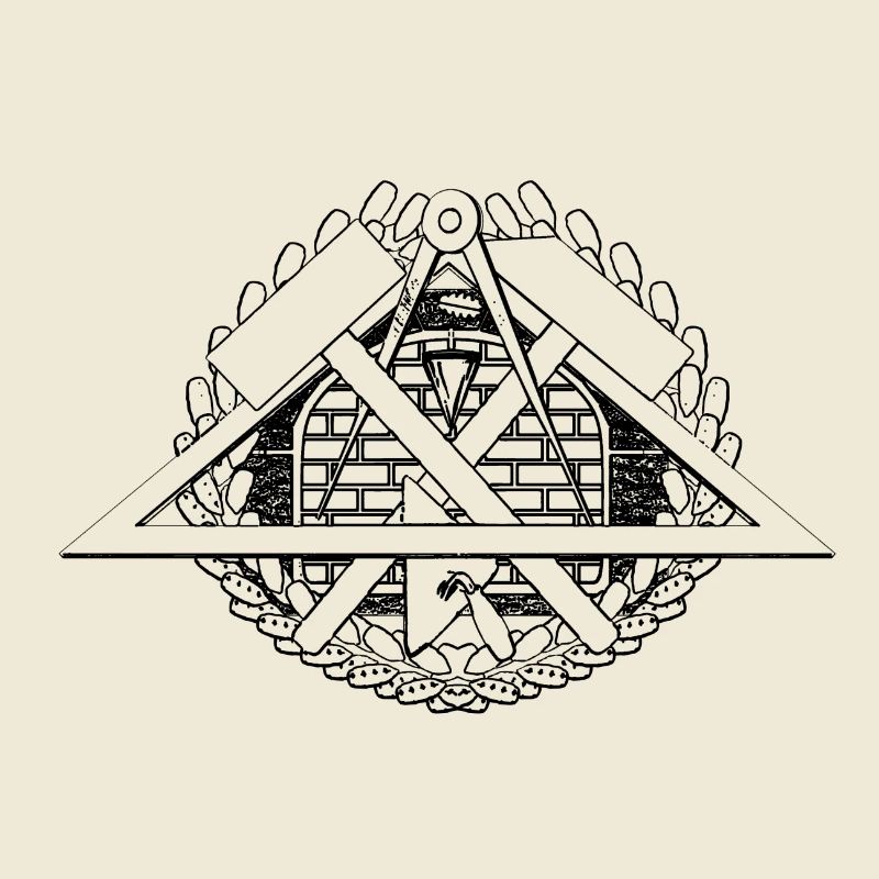 Pattern emblem symbol mason craft.