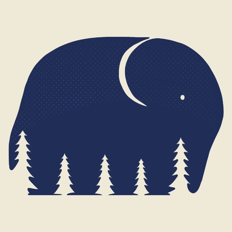 Ein Elefant oder ein Wald in dieser Fun Optical Illusi