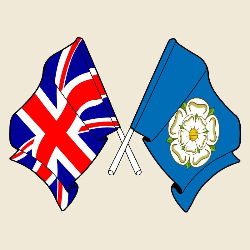 Yorkshire flag + Great Britain