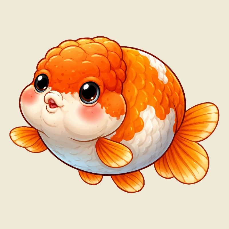 High Quality Orange Ranchu Goldfish