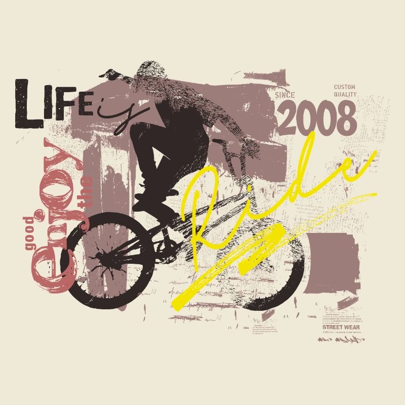 Bicycle Cyclist Biker Graffiti 2008
