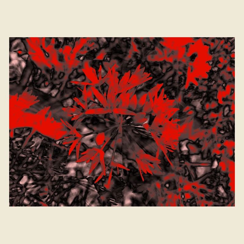Crimson Branches in Noir Bloom